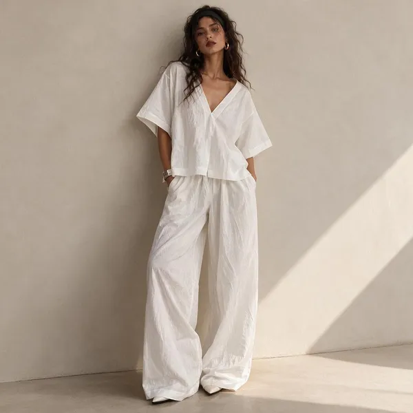 White_Cotton_Silk_Relaxed_Fit_Co-Ord_Set_For_Women
