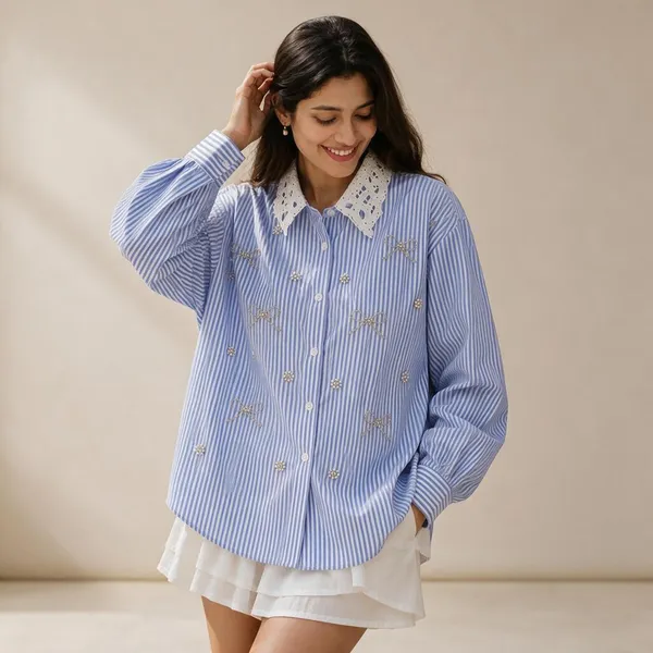 Blue_And_White_Cotton_Striped_Relaxed_Fit_Shirt_For_Women