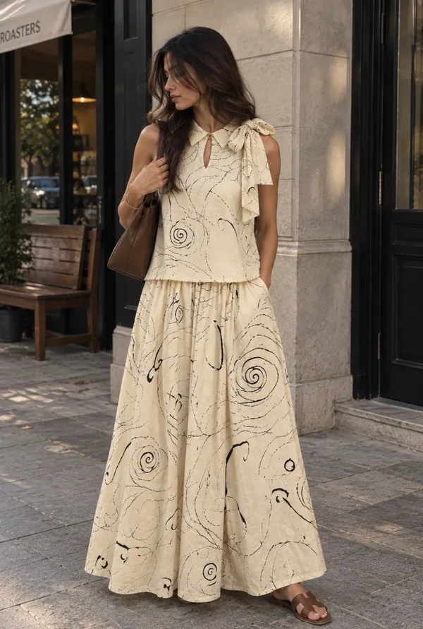 White_Cotton_Printed_Relaxed_Fit_Coord_Set_For_Women