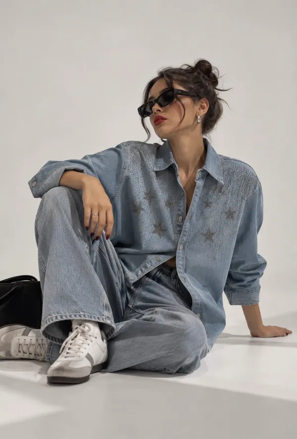 Light_Blue_Denim_Oversized_Shirt_For_Women