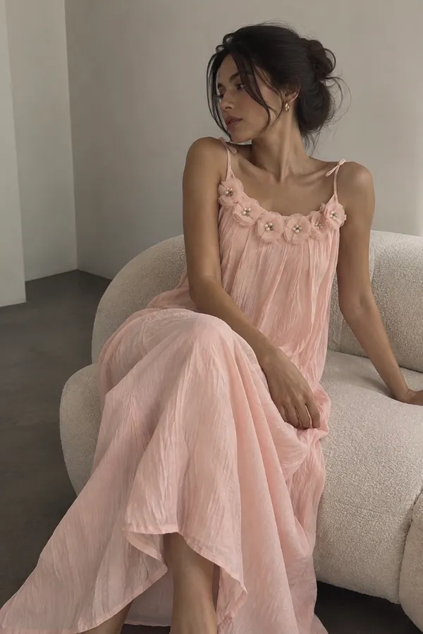 Pink_Cotton_Silk_A-Line_Maxi_Dress_For_Women