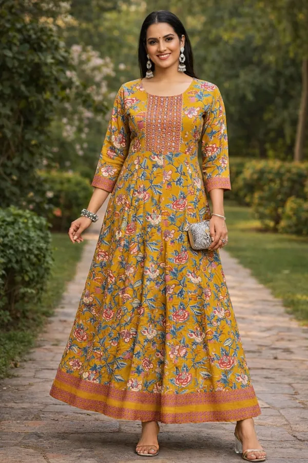 Mustard_Floral_Print_Anarkali_Kurta_for_Women