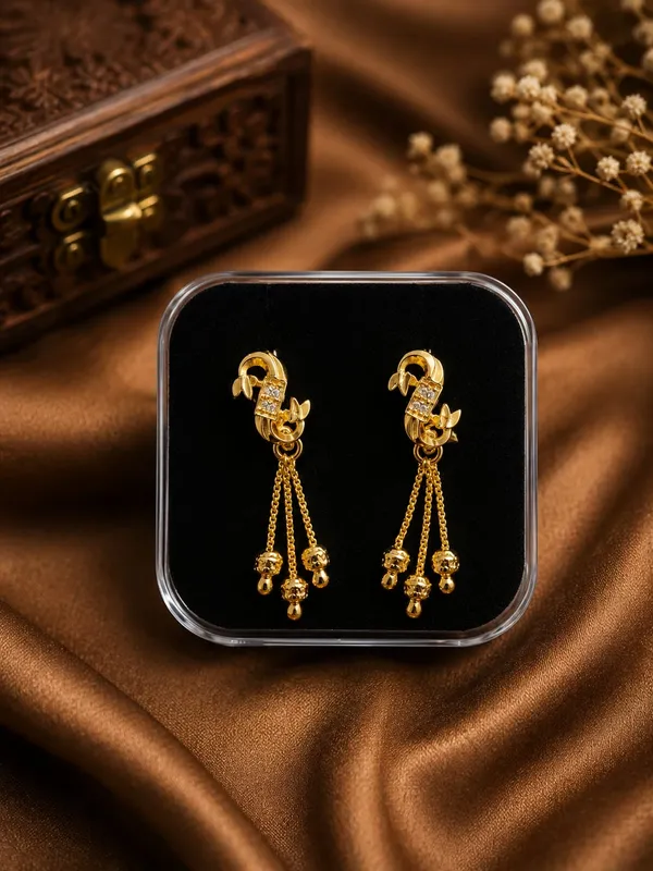 Gold-Tone_Embellished_Drop_Earrings_for_Women