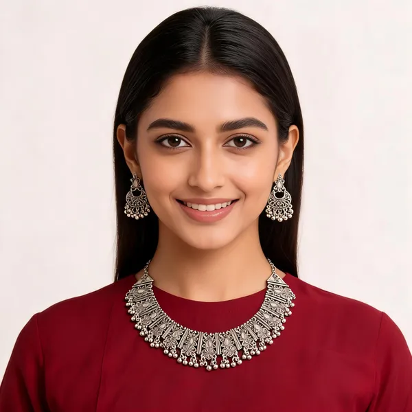 Silver_oxidise_Ethnic_Necklace_Set_For_Women