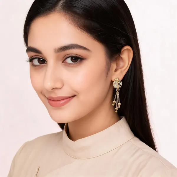 Gold_Brass_And_Micro_Plating_Crystal_Drop_Earrings_For_Women_&_Girls_