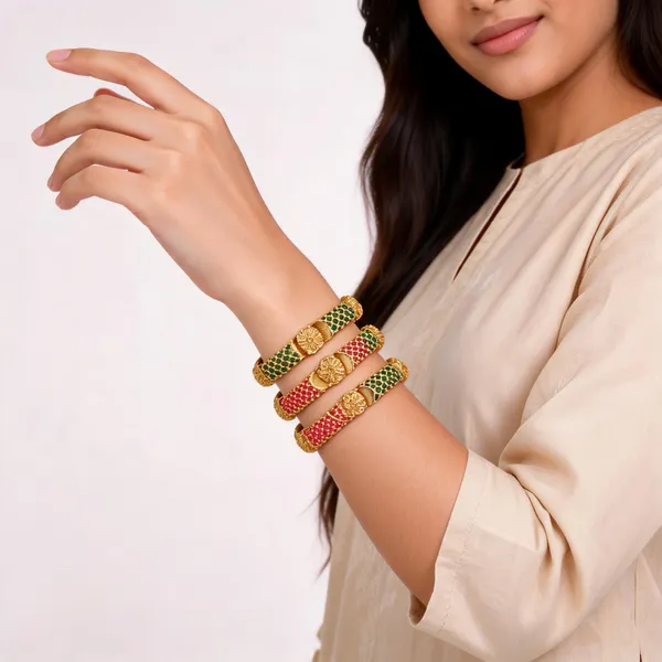 Multicolor_White_Metal_Bangles_For_Women_(Pack_of_4_)