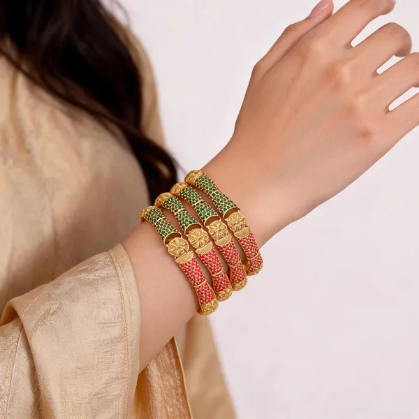 Multicolor_White_Metal_Bangles_For_Women_(Pack_of_4_)