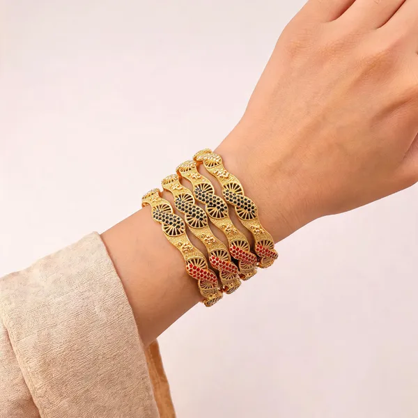 Gold_White_Metal_Bangles_For_Women_(Pack_of_4_)