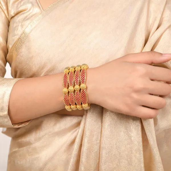 Gold_White_Metal_Bangles_For_Women_(Pack_of_4_)