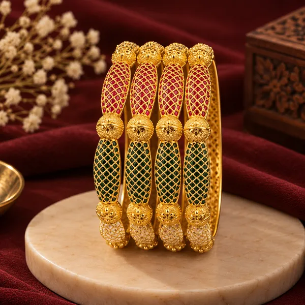 Gold_White_Metal_Bangles_For_Women_(Pack_of_4_)