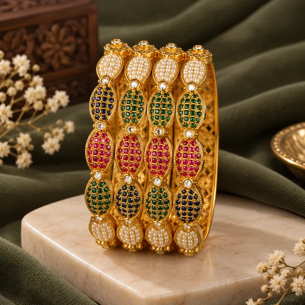 Multicolor_White_Metal_Bangles_For_Women_(Pack_of_4_)