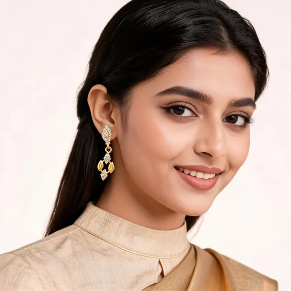 Gold_Brass_And_Micro_Plating_Crystal_Leaf_Drop_Earrings_For_Women_&_Girls_