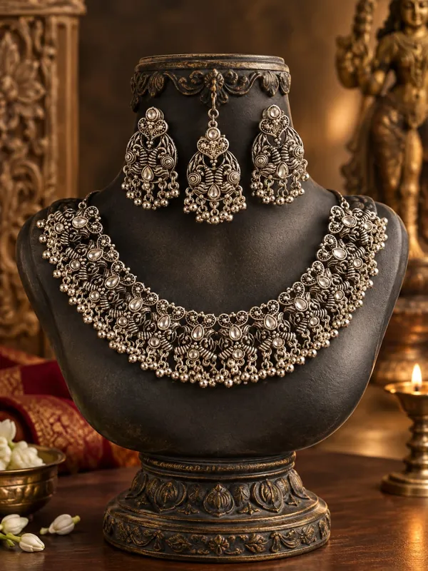 Oxidized_Silver-Tone_Ethnic_Jewellery_Set_for_Women