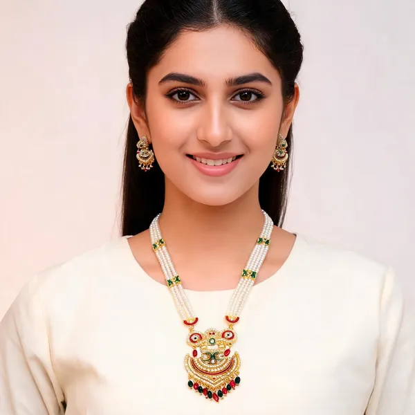 Gold_plated_Pearl_Rajawadi_Ranihaar_With_Earrings_For_Women