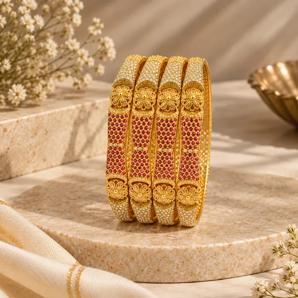 Goldan_White_Metal_Bangles_For_Women_(Pack_of_4_)