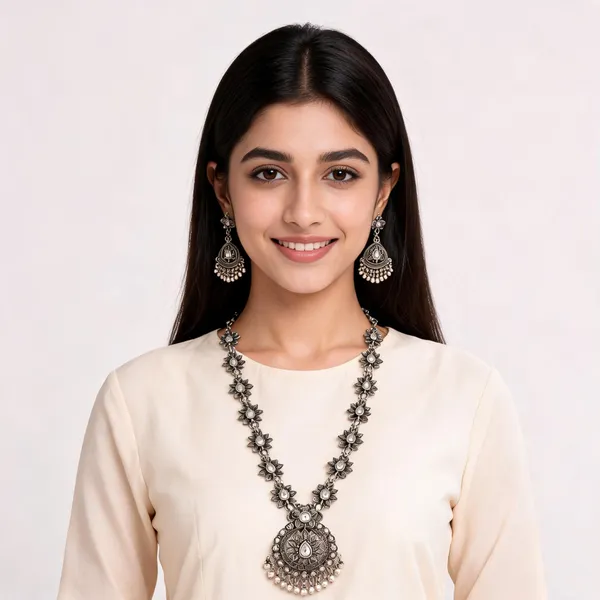 Oxidized_Silver_Oxidised_Layered_Necklace_Set_For_Women