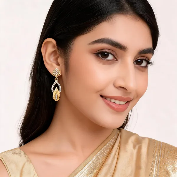 Gold_Brass_And_Micro_Plating_Crystal_Drop_Earrings_For_Women_&_Girls_