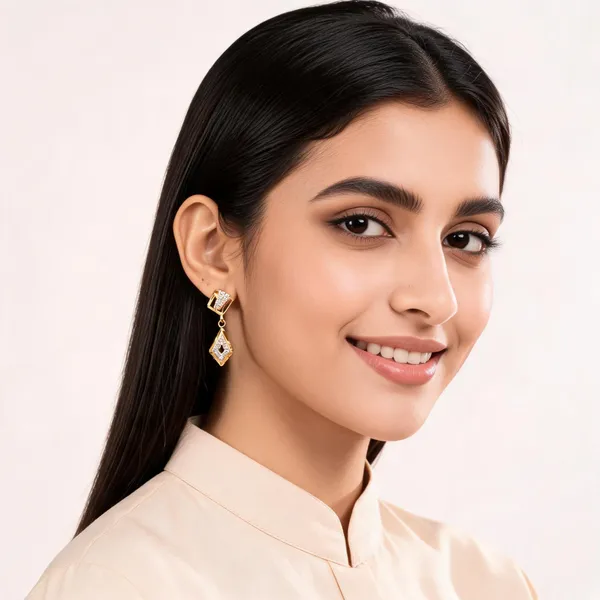 Gold_Brass_And_Micro_Plating_Geometric_Drop_Earrings_For_Women