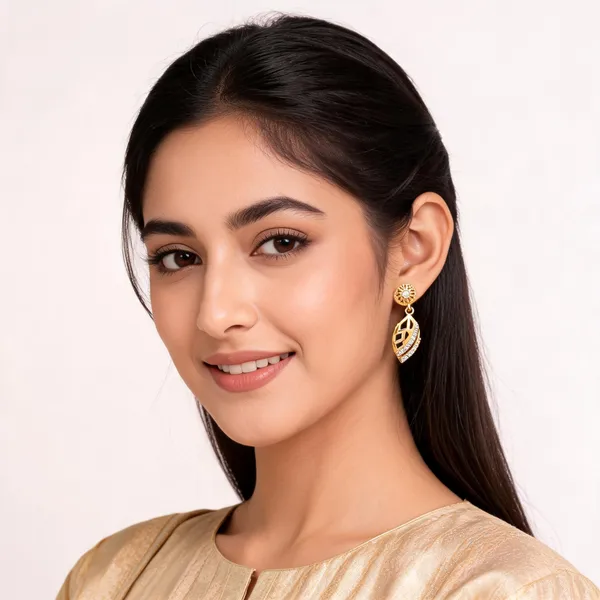 Gold_Brass_And_Micro_Plating_Crystal_Drop_Earrings_For_Women_&_Girls_