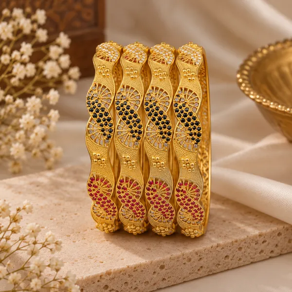 Gold_White_Metal_Bangles_For_Women_(Pack_of_4_)