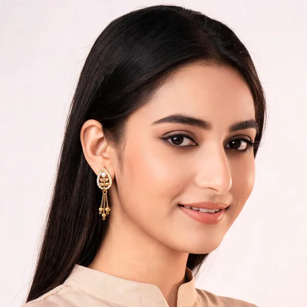 Gold_Brass_And_Micro_Plating_Drop_Earrings_For_Women_&_Girls_