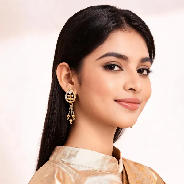 Gold_Brass_And_Micro_Plating_Drop_Earrings_For_Women_&_Girls_
