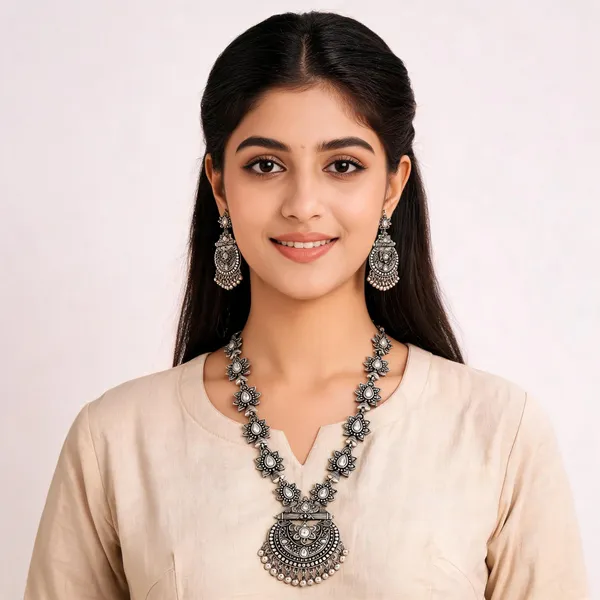 Oxidized_Silver_Oxidised_Traditional_Necklace_Set_For_Women