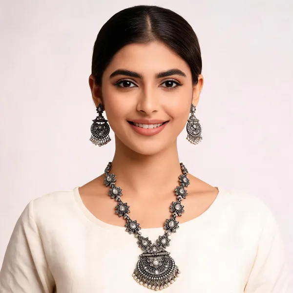 Oxidized_Silver_Oxidised_Traditional_Necklace_Set_For_Women