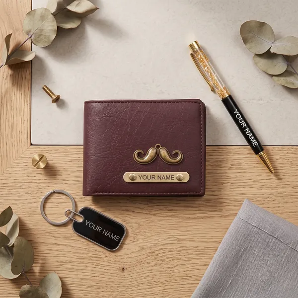 Leather_Wallet_Pen_And_Keychain_Set_for_Gifting