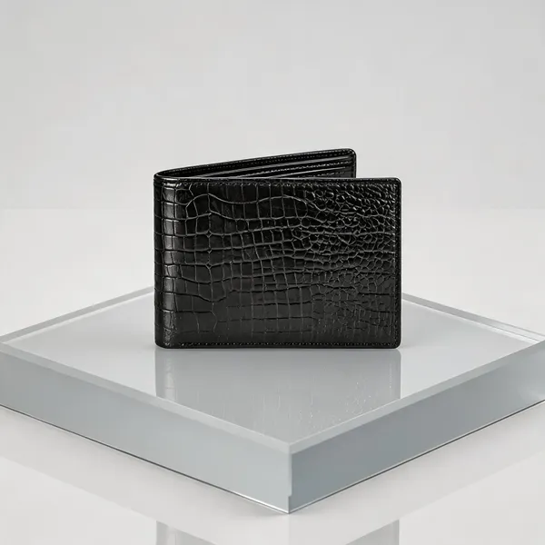 Black_Leather_Textured_Bifold_Wallet_For_Men