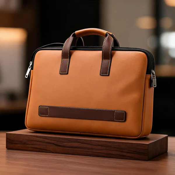 Brown_Pu_Leather_Laptop_Briefcase_For_Unisex