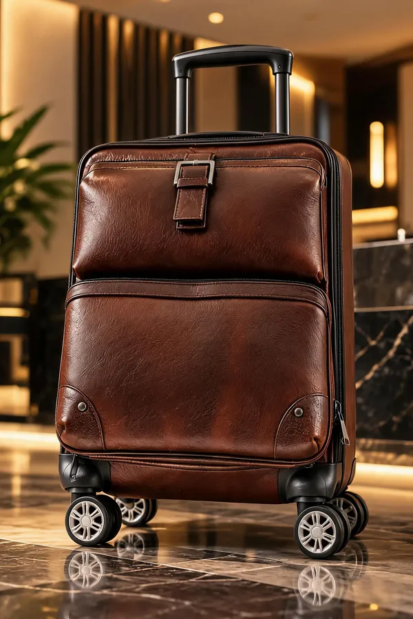 Brown_Leather_Textured_Trolley_Bag_For_Men