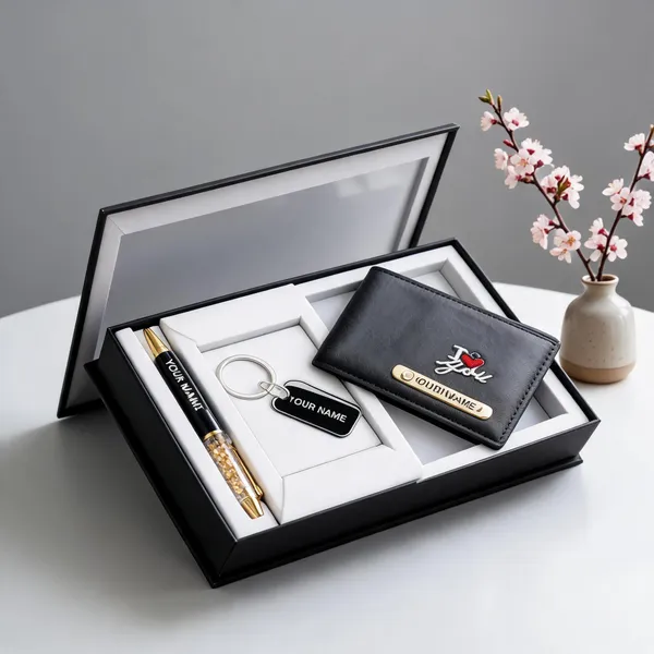 Black_Leather_Wallet_Pen_And_Keychain_Gift_Set_For_Men