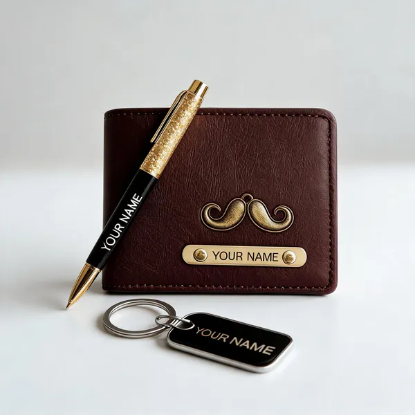 Brown_Leather_Wallet_Pen_And_Keychain_Gift_Set_For_Men
