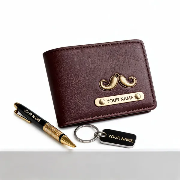 Brown_Leather_Wallet_Pen_And_Keychain_Gift_Set_For_Men
