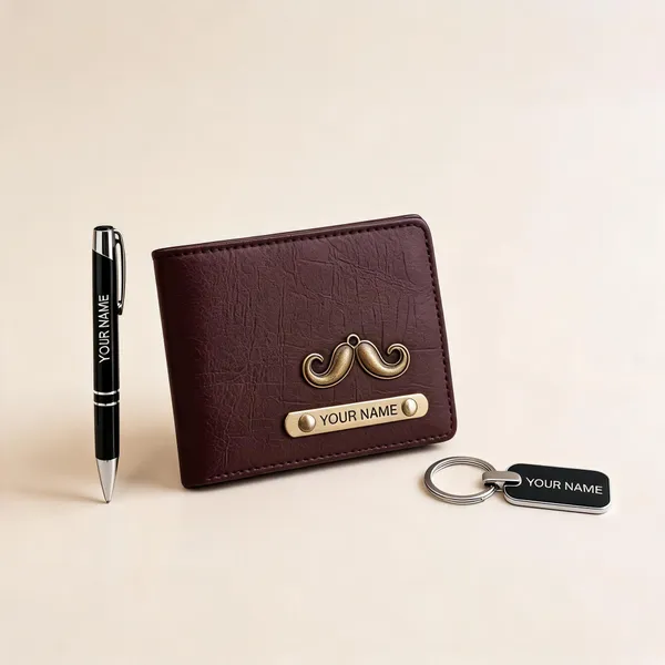 Purple_Leather_Pen_Wallet_And_Keychain_Gift_Set_For_Men