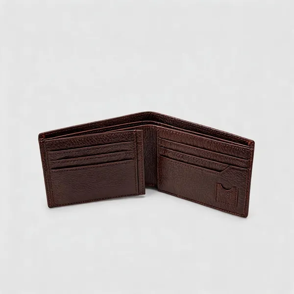 Brown_Leather_Textured_Bifold_Wallet_For_Men