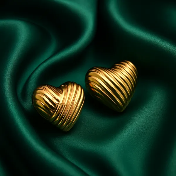 Mania_Anti_Tarnish_Gold_Plated_Heart_Shape_Earring_Default_Title