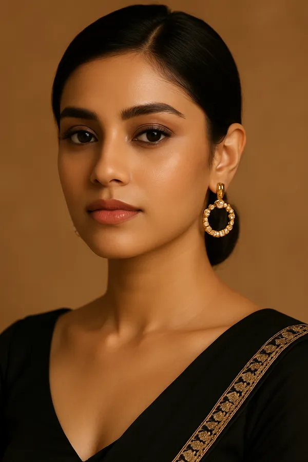 Mania_Anti_Tarnish_Gold_Plated_Ring_Shape_Earring_Default_Title