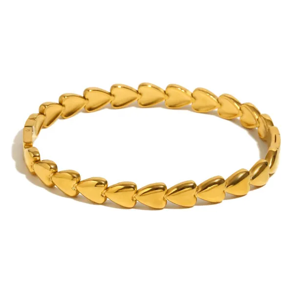 Mania_Anti_Tarnish_Gold_Heart_Shape_Bracelet_Default_Title