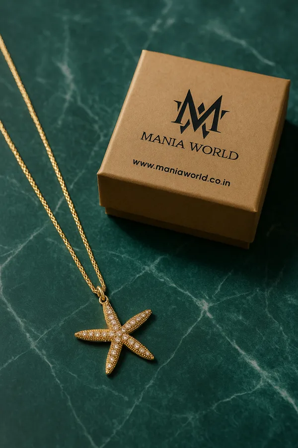 Mania_Anti_Tarnish_Star_Shape_Gold_Plated_Necklace_Default_Title