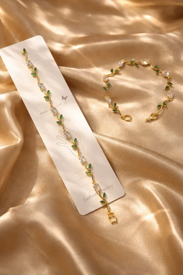 Premium_White_And_Green_Stone_Bracelet_Default_Title