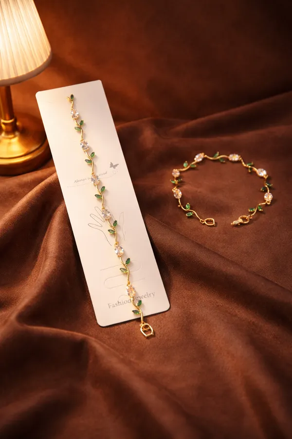 Premium_White_And_Green_Stone_Bracelet_Default_Title