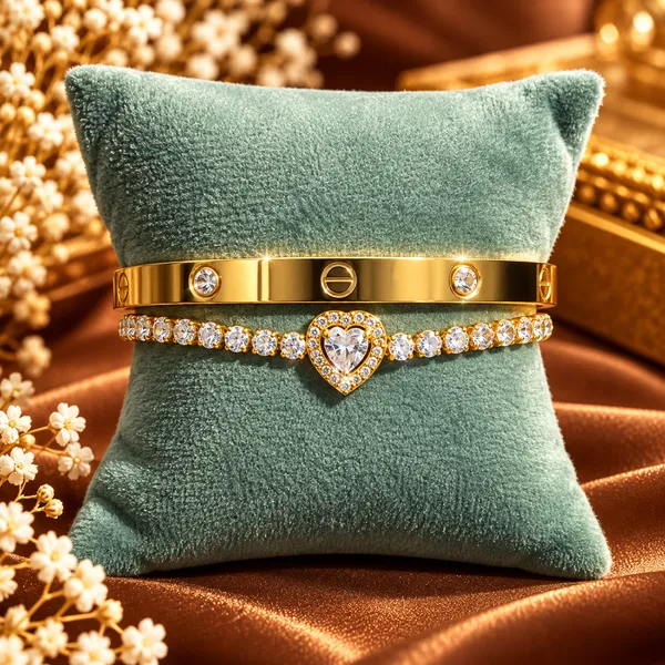 Cartier_with_White_Heart_shape_bracelet_combo