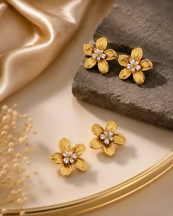 Gold_Tone_Floral_Stud_Earrings_for_Women