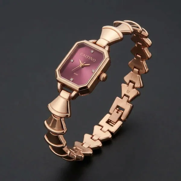 Multicolour_Stainless_Steel_Bracelet_Style_Analogue_Watch_Set_For_Women