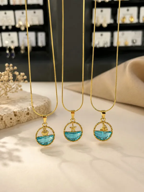 Gold_Tone_Sea_Theme_Pendant_Necklace_Set_for_Women