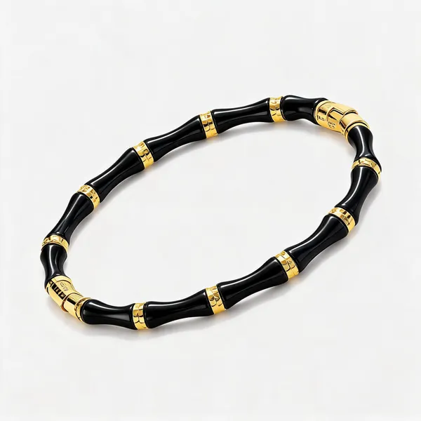 Black_Gold_Stainless_Steel_Segmented_Link_Bracelet_For_Women