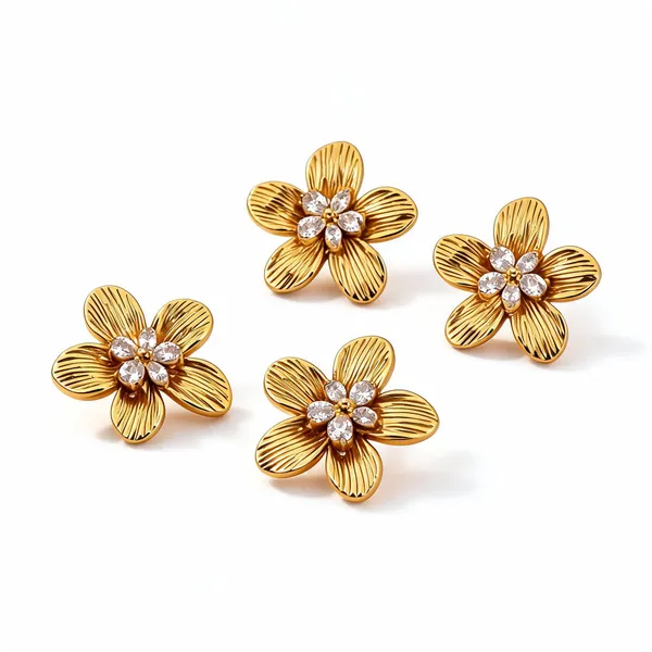 Gold_Stainless_Steel_Floral_Crystal_Stud_Earrings_For_Women