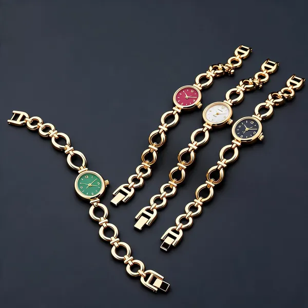 Gold_Stainless_Steel_Linked_Bracelet_Analogue_Watch_For_Women